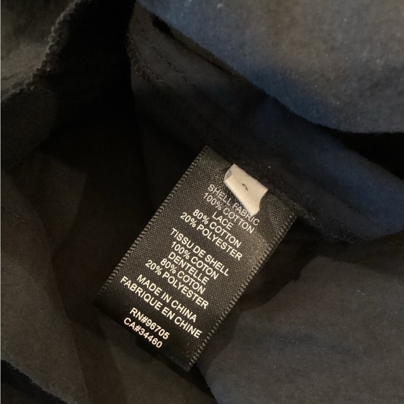 Rebecca Taylor Lace Mock Neck Long Sleeve Poplin cotton mini Dress black 0 - Picture 6 of 14